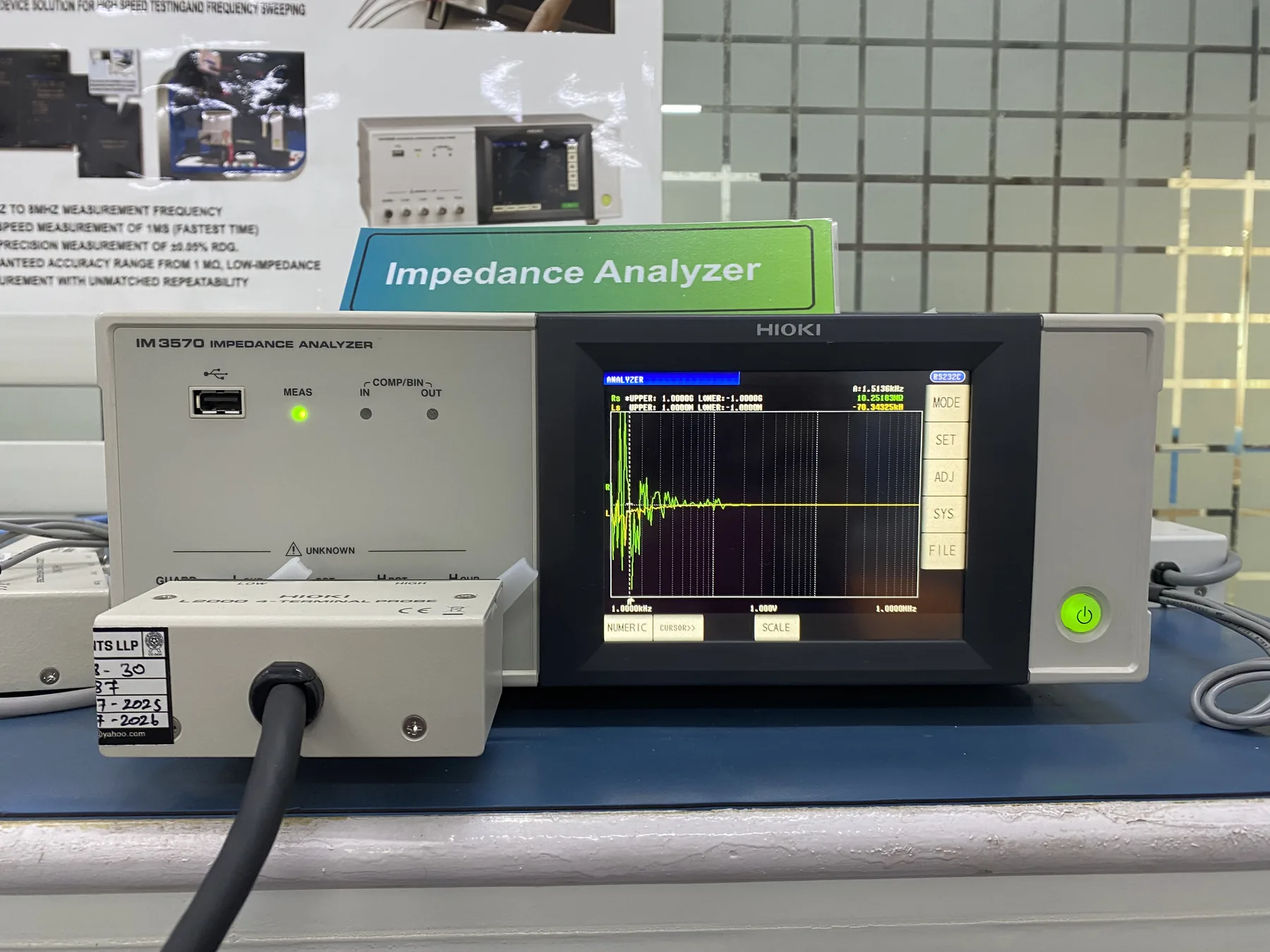 Impedance Analyser at EDTC's electronics testing lab, Noida