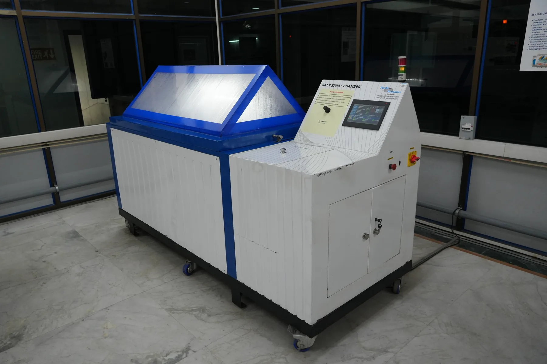 Salt Spray Chamber at EDTC's electronics testing lab, Noida