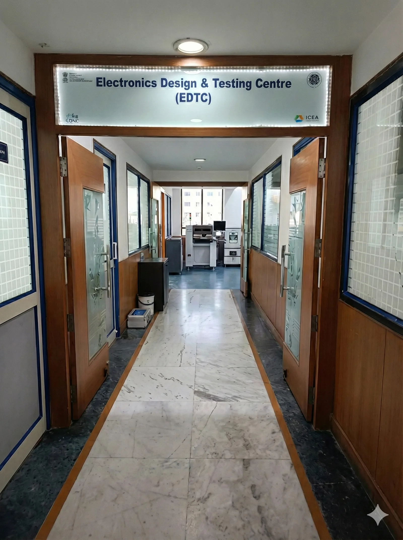 Electronics testing equipment at EDTC's Noida lab